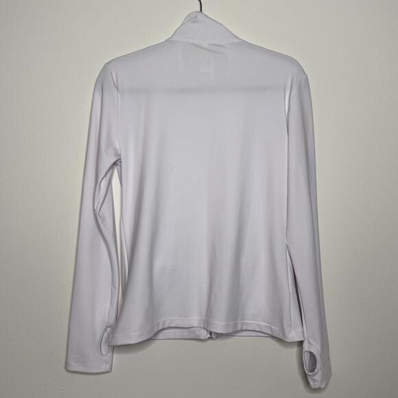 White Full Zip Athleisure Jacket - Ebb & Flow - Size L - Picture 2 of 5